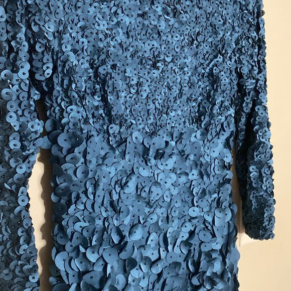 Theia Short Sleeve Cocktail Dress - Picture 2 of 9